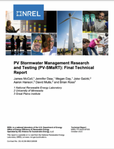 PV Stormwater Management Research and Testing